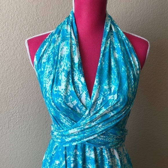 Tart Collections Pleated Halter Empire Dress M - Picture 3 of 8